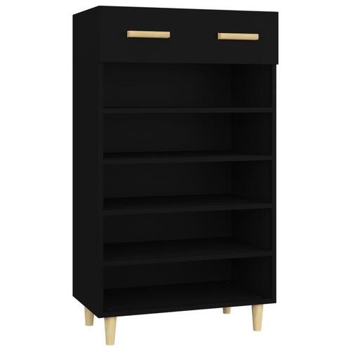 Skoreol 60x35x105 cm konstrueret træ sort