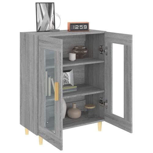 Skænk 69,5x34x90 cm konstrueret træ grå sonoma-eg