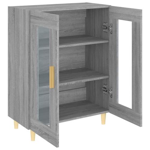 Skænk 69,5x34x90 cm konstrueret træ grå sonoma-eg