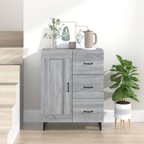 Skænk 69,5x34x90 cm konstrueret træ grå sonoma-eg