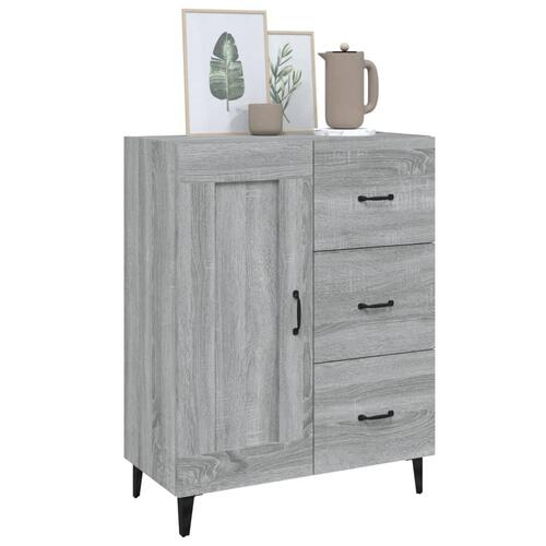 Skænk 69,5x34x90 cm konstrueret træ grå sonoma-eg