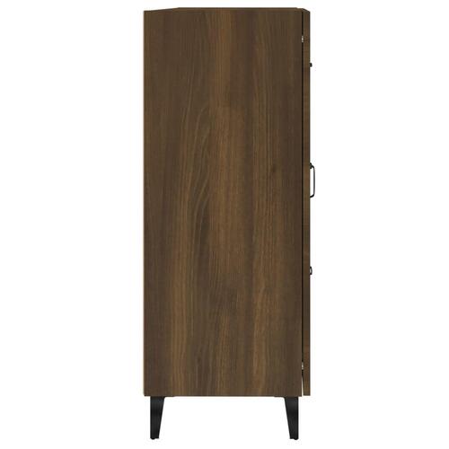 Skænk 69,5x34x90 cm konstrueret træ brun egetræsfarve