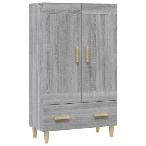 Skab 70x31x115 cm konstrueret træ grå sonoma-eg