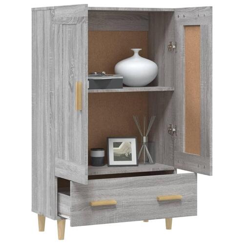 Skab 70x31x115 cm konstrueret træ grå sonoma-eg