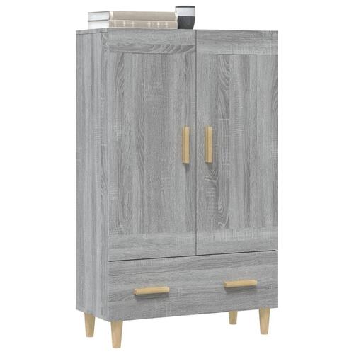 Skab 70x31x115 cm konstrueret træ grå sonoma-eg
