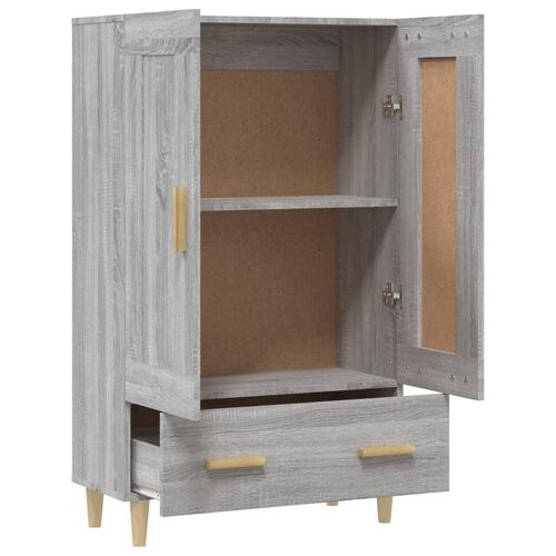 Skab 70x31x115 cm konstrueret træ grå sonoma-eg