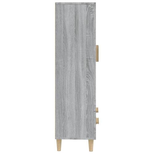 Skab 70x31x115 cm konstrueret træ grå sonoma-eg