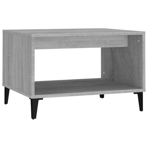 Sofabord 60x50x40 cm konstrueret træ grå sonoma-eg