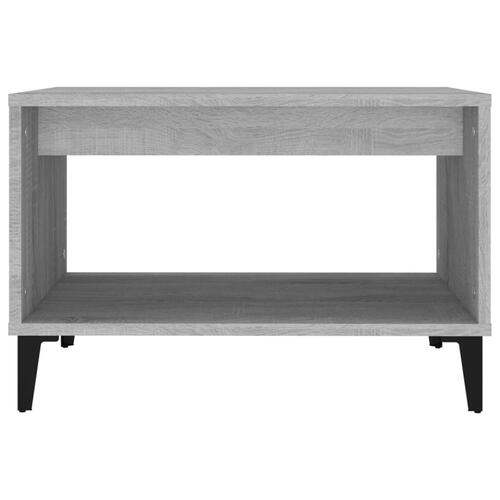 Sofabord 60x50x40 cm konstrueret træ grå sonoma-eg