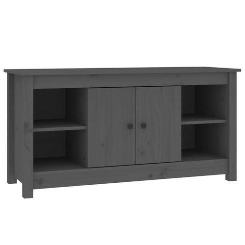Tv-bord 103x36,5x52 cm massivt fyrretræ grå