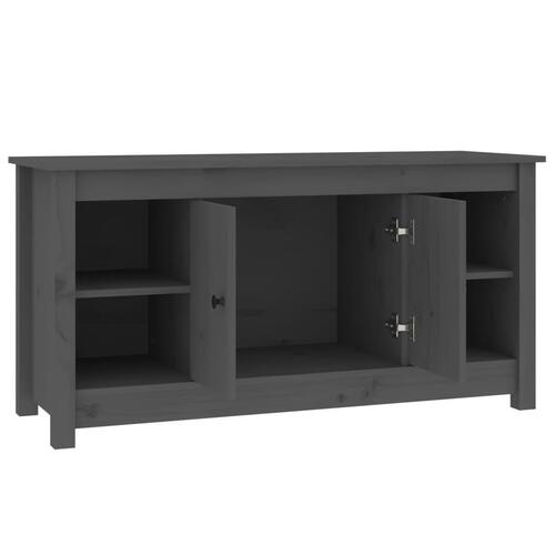 Tv-bord 103x36,5x52 cm massivt fyrretræ grå