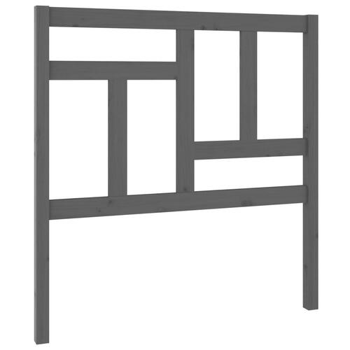 Sengegærde 80,5x4x100 cm massivt fyrretræ grå