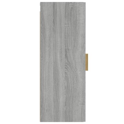 Vægskab 34,5x34x90 cm konstrueret træ grå sonoma-eg