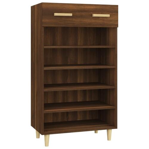 Skoreol 60x35x105 cm konstrueret træ brun egetræsfarve