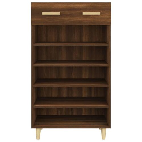 Skoreol 60x35x105 cm konstrueret træ brun egetræsfarve