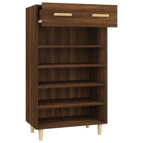 Skoreol 60x35x105 cm konstrueret træ brun egetræsfarve