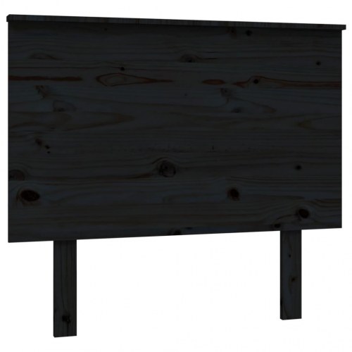 Sengegærde 94x6x82,5 cm massivt fyrretræ sort