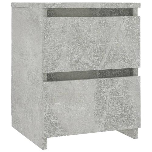 Sengebord 30x30x40 cm konstrueret træ betongrå