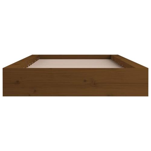 Sengeramme 75x190 cm Small Single massivt træ gyldenbrun