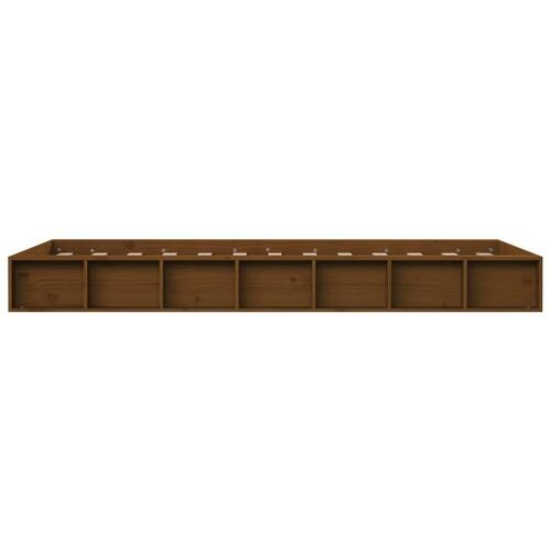 Sengeramme 75x190 cm Small Single massivt træ gyldenbrun