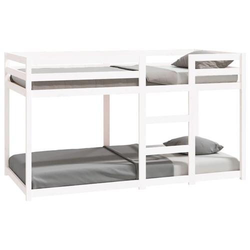 Køjeseng 90x190 cm massivt fyrretræ hvid