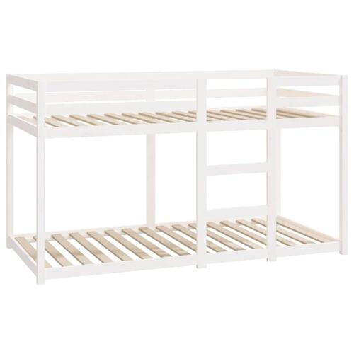 Køjeseng 90x190 cm massivt fyrretræ hvid