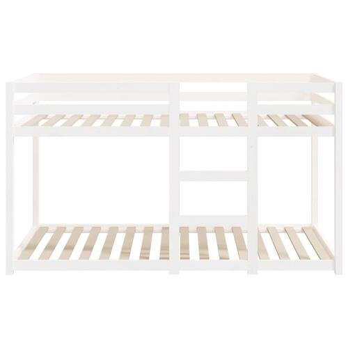 Køjeseng 90x190 cm massivt fyrretræ hvid