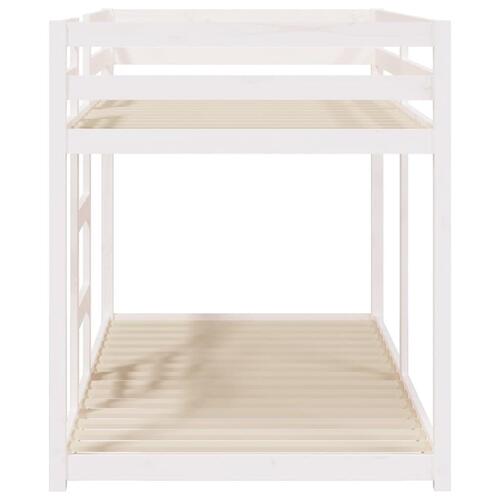 Køjeseng 90x190 cm massivt fyrretræ hvid