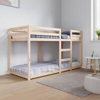 Køjeseng 75x190 cm massivt fyrretræ