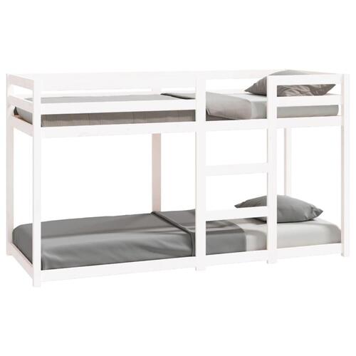 Køjeseng 75x190 cm massivt fyrretræ hvid
