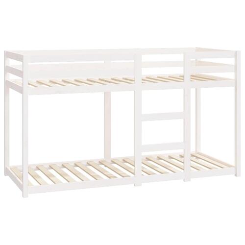 Køjeseng 75x190 cm massivt fyrretræ hvid