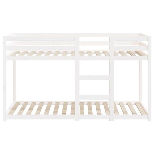 Køjeseng 75x190 cm massivt fyrretræ hvid
