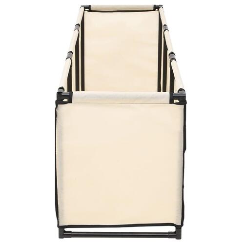 Opbevaringskasse 105x34,5x45 cm stof cremefarvet