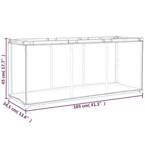 Opbevaringskasse 105x34,5x45 cm stof cremefarvet