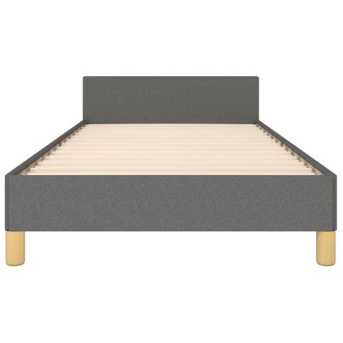 Sengeramme uden madras Mørkegrå 100x200 cm Stof