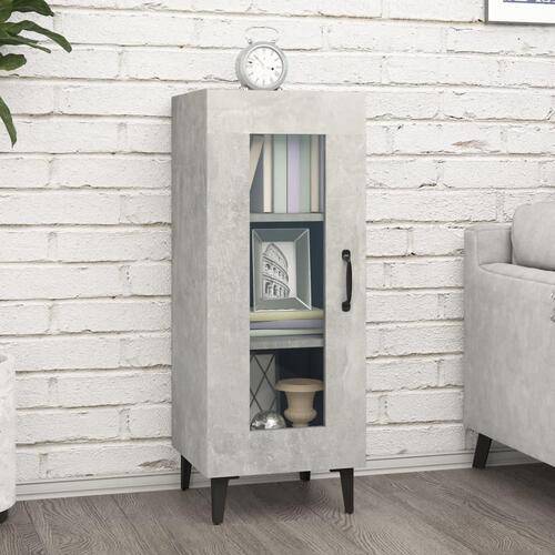 Skænk 34,5x34x90 cm konstrueret træ betongrå