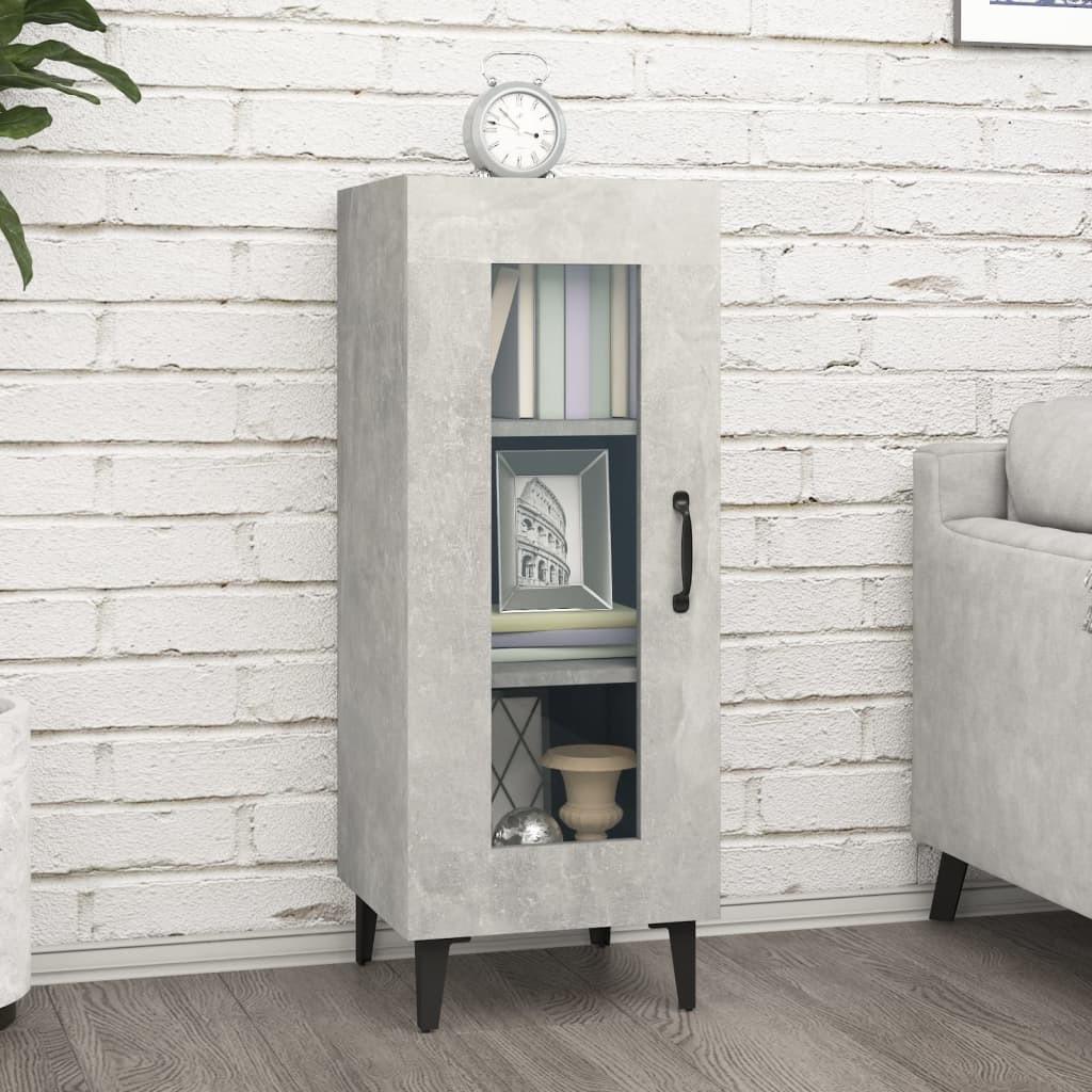 Skænk 34,5x34x90 cm konstrueret træ betongrå