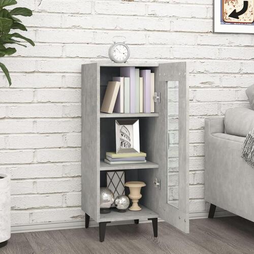 Skænk 34,5x34x90 cm konstrueret træ betongrå