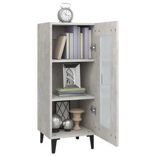 Skænk 34,5x34x90 cm konstrueret træ betongrå