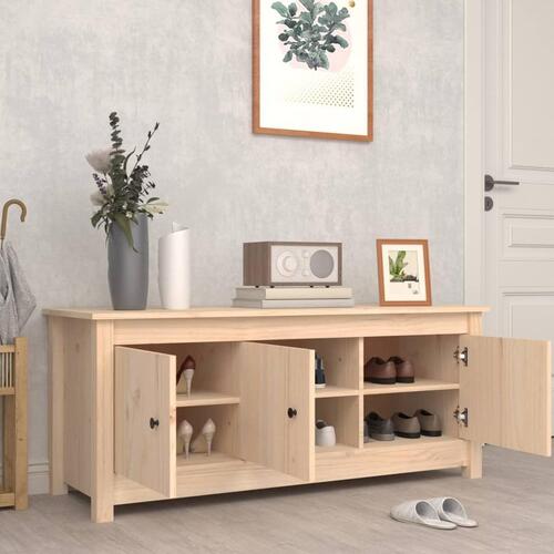 Skoskab 110x38x45,5 cm massivt fyrretræ