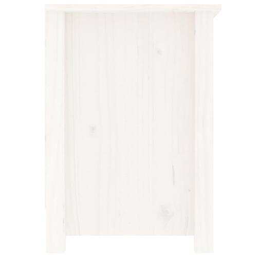 Tv-bord 103x36,5x52 cm massivt fyrretræ hvid