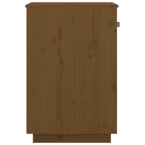 Skrivebordsskab 40x50x75 cm massivt fyrretræ gyldenbrun