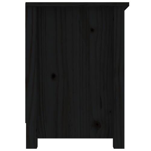 Tv-bord 103x36,5x52 cm massivt fyrretræ sort