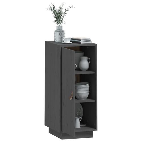 Skænk 34x40x75 cm massivt fyrretræ grå