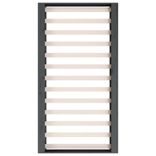 Sengeramme 135x190 cm dobbelt massivt træ grå