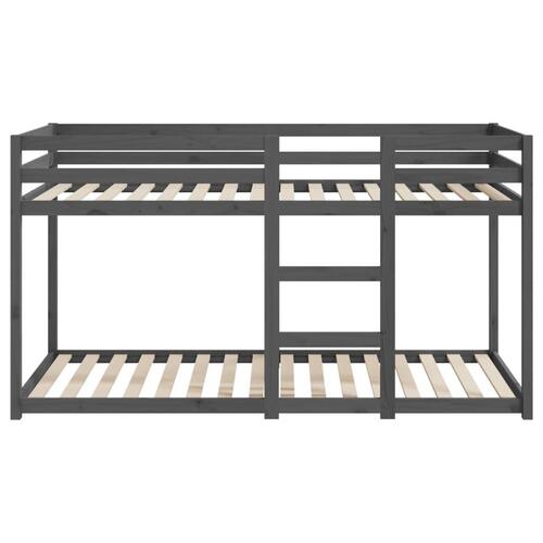 Køjeseng 80x200 cm massivt fyrretræ grå