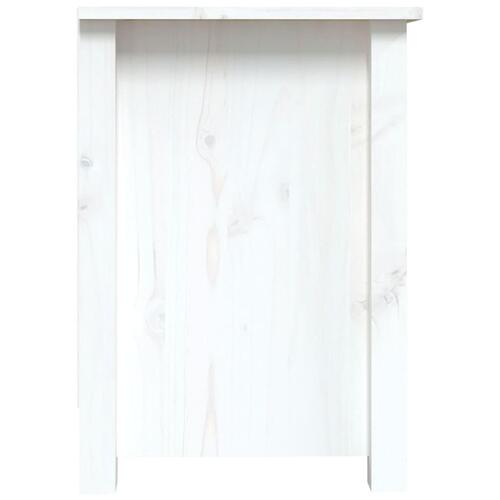 Tv-bord 103x36,5x52 cm massivt fyrretræ hvid