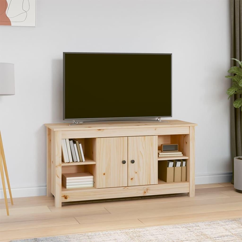 Tv-bord 103x36,5x52 cm massivt fyrretræ