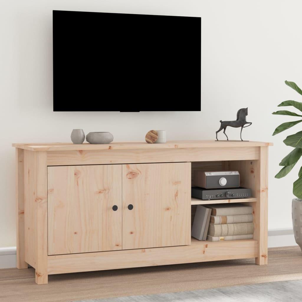 Tv-bord 103x36,5x52 cm massivt fyrretræ