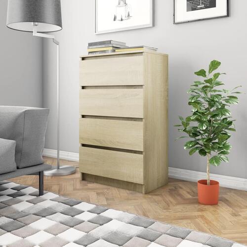 Skænk 60x35x98,5 cm konstrueret træ sonoma-egetræsfarvet